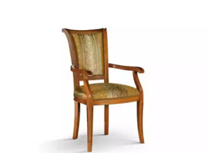 Dining room chair Art Deco armrest Dining room Design Textile Luxury Brown
